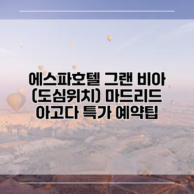 에스파호텔 그랜 비아 (도심위치) 마드리드 아고다 특가 예약팁