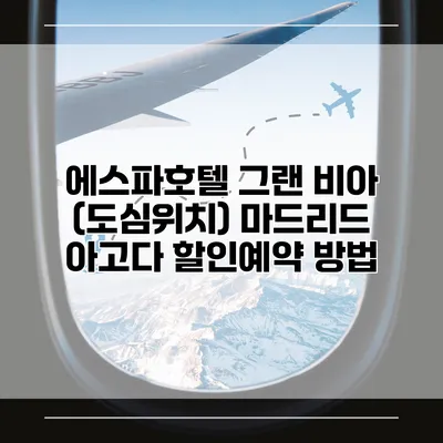 에스파호텔 그랜 비아 (도심위치) 마드리드 아고다 할인예약 방법