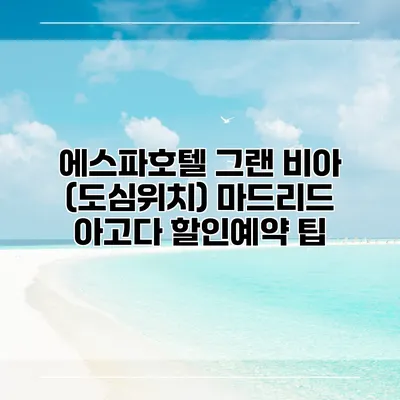 에스파호텔 그랜 비아 (도심위치) 마드리드 아고다 할인예약 팁