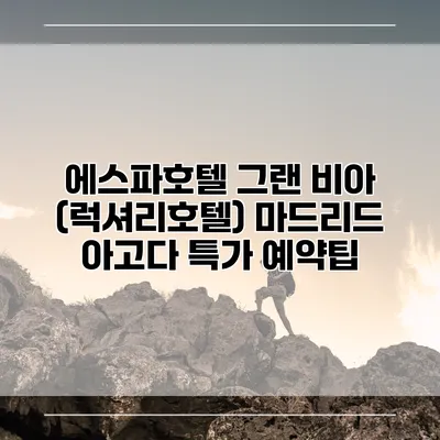 에스파호텔 그랜 비아 (럭셔리호텔) 마드리드 아고다 특가 예약팁