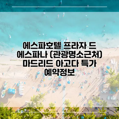 에스파호텔 프라자 드 에스파나 (관광명소근처) 마드리드 아고다 특가 예약정보