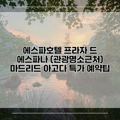 에스파호텔 프라자 드 에스파나 (관광명소근처) 마드리드 아고다 특가 예약팁