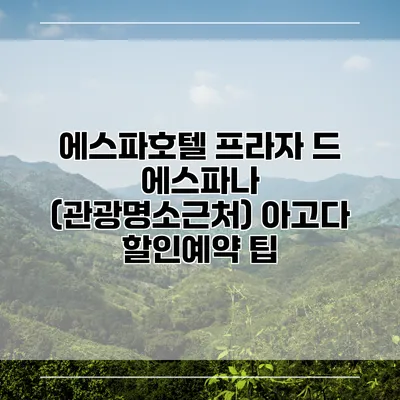 에스파호텔 프라자 드 에스파나 (관광명소근처) 아고다 할인예약 팁
