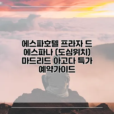 에스파호텔 프라자 드 에스파나 (도심위치) 마드리드 아고다 특가 예약가이드