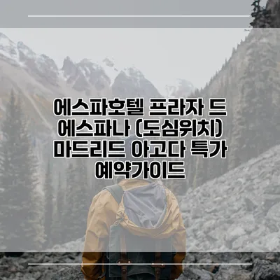 에스파호텔 프라자 드 에스파나 (도심위치) 마드리드 아고다 특가 예약가이드