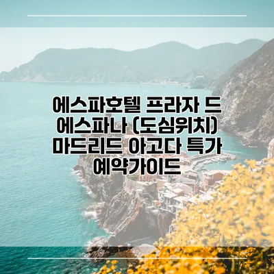 에스파호텔 프라자 드 에스파나 (도심위치) 마드리드 아고다 특가 예약가이드