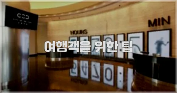 여행객을 위한 팁