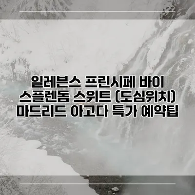 일레븐스 프린시페 바이 스플렌돔 스위트 (도심위치) 마드리드 아고다 특가 예약팁