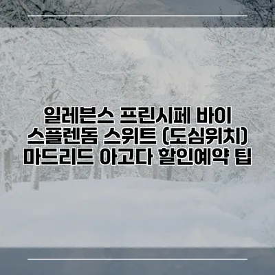 일레븐스 프린시페 바이 스플렌돔 스위트 (도심위치) 마드리드 아고다 할인예약 팁