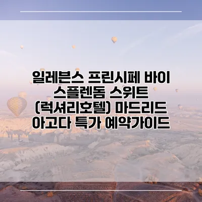 일레븐스 프린시페 바이 스플렌돔 스위트 (럭셔리호텔) 마드리드 아고다 특가 예약가이드