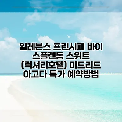 일레븐스 프린시페 바이 스플렌돔 스위트 (럭셔리호텔) 마드리드 아고다 특가 예약방법