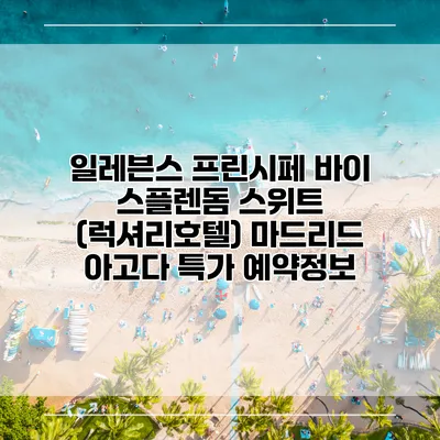 일레븐스 프린시페 바이 스플렌돔 스위트 (럭셔리호텔) 마드리드 아고다 특가 예약정보