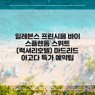 일레븐스 프린시페 바이 스플렌돔 스위트 (럭셔리호텔) 마드리드 아고다 특가 예약팁