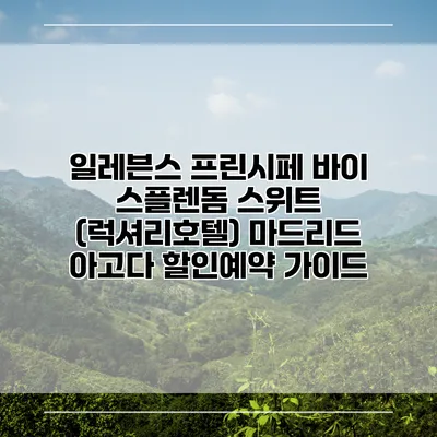 일레븐스 프린시페 바이 스플렌돔 스위트 (럭셔리호텔) 마드리드 아고다 할인예약 가이드