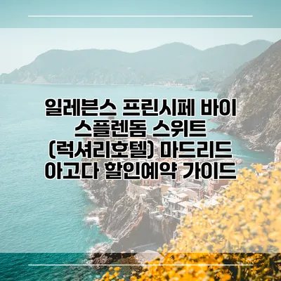 일레븐스 프린시페 바이 스플렌돔 스위트 (럭셔리호텔) 마드리드 아고다 할인예약 가이드