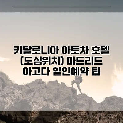 카탈로니아 아토차 호텔 (도심위치) 마드리드 아고다 할인예약 팁