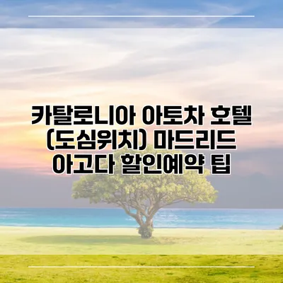 카탈로니아 아토차 호텔 (도심위치) 마드리드 아고다 할인예약 팁