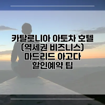 카탈로니아 아토차 호텔 (역세권 비즈니스) 마드리드 아고다 할인예약 팁
