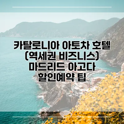 카탈로니아 아토차 호텔 (역세권 비즈니스) 마드리드 아고다 할인예약 팁