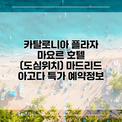 카탈로니아 플라자 마요르 호텔 (도심위치) 마드리드 아고다 특가 예약정보