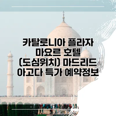 카탈로니아 플라자 마요르 호텔 (도심위치) 마드리드 아고다 특가 예약정보
