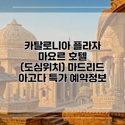 카탈로니아 플라자 마요르 호텔 (도심위치) 마드리드 아고다 특가 예약정보
