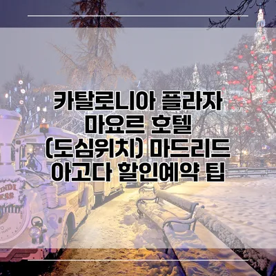카탈로니아 플라자 마요르 호텔 (도심위치) 마드리드 아고다 할인예약 팁