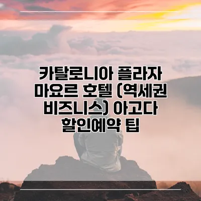 카탈로니아 플라자 마요르 호텔 (역세권 비즈니스) 아고다 할인예약 팁