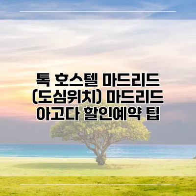 톡 호스텔 마드리드 (도심위치) 마드리드 아고다 할인예약 팁