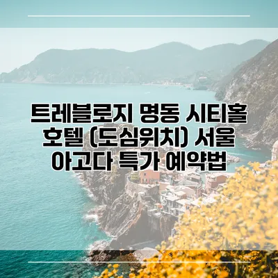 트레블로지 명동 시티홀 호텔 (도심위치) 서울 아고다 특가 예약법