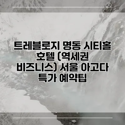 트레블로지 명동 시티홀 호텔 (역세권 비즈니스) 서울 아고다 특가 예약팁