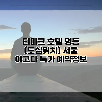 티마크 호텔 명동 (도심위치) 서울 아고다 특가 예약정보