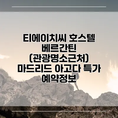 티에이치씨 호스텔 베르간틴 (관광명소근처) 마드리드 아고다 특가 예약정보