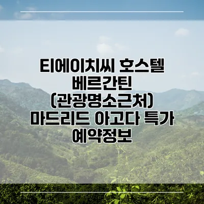 티에이치씨 호스텔 베르간틴 (관광명소근처) 마드리드 아고다 특가 예약정보