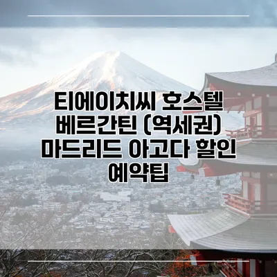 티에이치씨 호스텔 베르간틴 (역세권) 마드리드 아고다 할인 예약팁