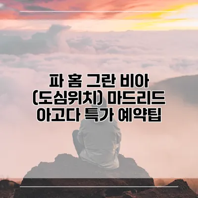 파 홈 그란 비아 (도심위치) 마드리드 아고다 특가 예약팁
