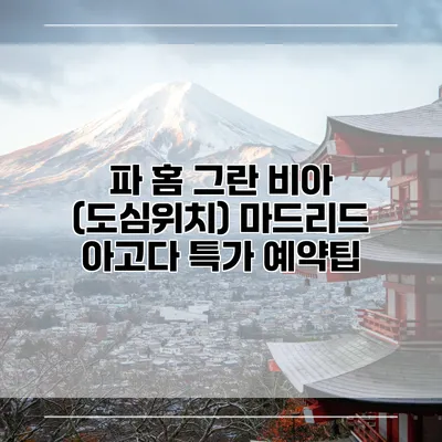 파 홈 그란 비아 (도심위치) 마드리드 아고다 특가 예약팁