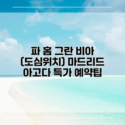 파 홈 그란 비아 (도심위치) 마드리드 아고다 특가 예약팁