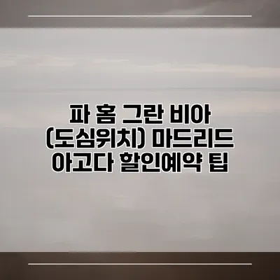 파 홈 그란 비아 (도심위치) 마드리드 아고다 할인예약 팁