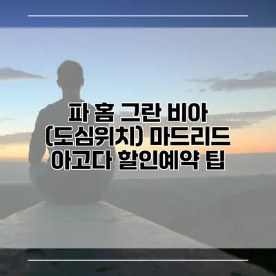 파 홈 그란 비아 (도심위치) 마드리드 아고다 할인예약 팁