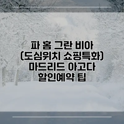 파 홈 그란 비아 (도심위치 쇼핑특화) 마드리드 아고다 할인예약 팁