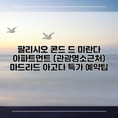 팔리시오 콘드 드 미란다 아파트먼트 (관광명소근처) 마드리드 아고다 특가 예약팁