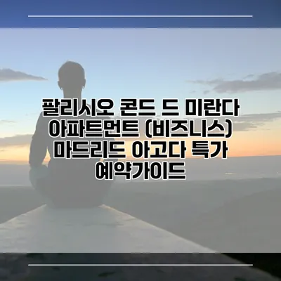 팔리시오 콘드 드 미란다 아파트먼트 (비즈니스) 마드리드 아고다 특가 예약가이드