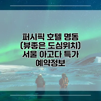 퍼시픽 호텔 명동 (뷰좋은 도심위치) 서울 아고다 특가 예약정보