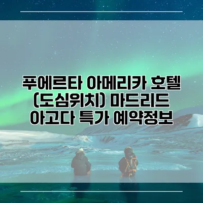 푸에르타 아메리카 호텔 (도심위치) 마드리드 아고다 특가 예약정보