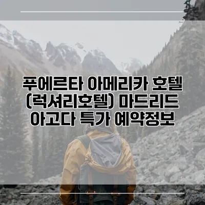 푸에르타 아메리카 호텔 (럭셔리호텔) 마드리드 아고다 특가 예약정보