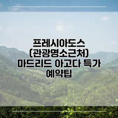 프레시아도스 (관광명소근처) 마드리드 아고다 특가 예약팁