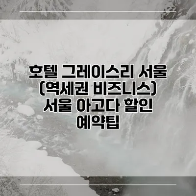 호텔 그레이스리 서울 (역세권 비즈니스) 서울 아고다 할인 예약팁