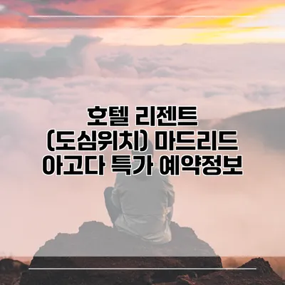 호텔 리젠트 (도심위치) 마드리드 아고다 특가 예약정보