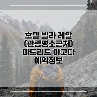 호텔 빌라 레알 (관광명소근처) 마드리드 아고다 예약정보